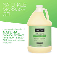 Bon Vital' Naturale neck massage demonstrating hypoallergenic formula for sensitive skin.