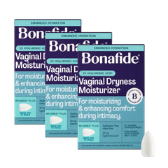 Bonafide Revaree Plus bottle closeup for convenient daily moisture support.