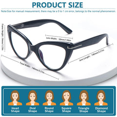 BONCAMOR blue light readers with magnification options for computer work
