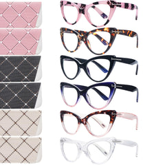 BONCAMOR cat-eye reading glasses with blue light blocking for clearer screens