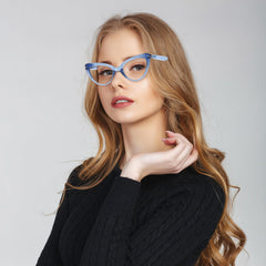 BONCAMOR oversized cat-eye frames with spring hinges for comfortable all-day wear