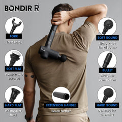 BONDIR R2 attachments heads demonstrate versatile percussion options for targeted relief