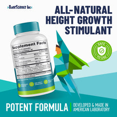 BoneScience Inc Height Growth Maximizer capsules close-up showing high bioavailability