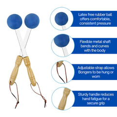 Two Bongers sticks set for balanced full-body massage use.