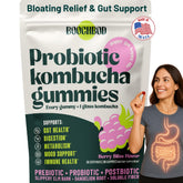 BoochBod probiotic gummies bottle supports on-the-go gut health.