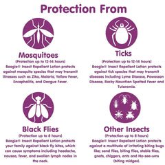 Boogie Insect Repellent Lotion on arm during outdoor activity, long-lasting protection.