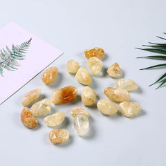 Three natural citrine stones from Boolavard for personal altar rituals.