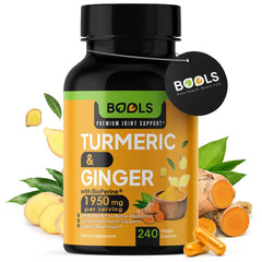 Bools Turmeric Curcumin bottle supports daily joint wellness.