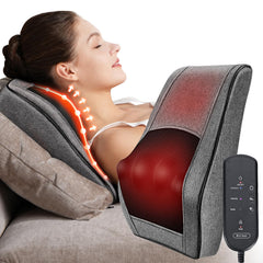 Boriwat back massager with heat covering neck and back for comfort
