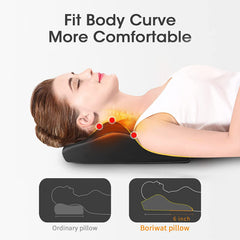Boriwat massager with heat, side view illustrating compact footprint for home use