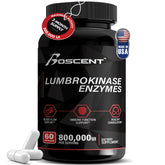 BOSCENT Lumbrokinase 40mg bottle indicating purity and potential circulatory support.