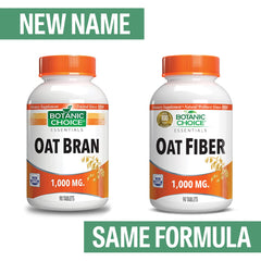 Botanic Choice Oat Fiber bottle side view for easy daily fiber boost