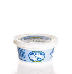 Boy Butter H2O Base tub closeup highlighting smooth water-based formula for versatile use