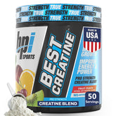 BPI Sports Best Creatine bottle pour showing convenient on-the-go use