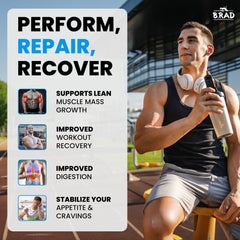 B.rad Superfuel vanilla bean powder with tasty, smooth shakes