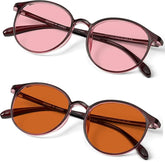 BRADDELL OPTICS Indoor FL-41 Rose glasses reduce glare for migraine relief.