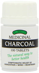 Bragg Charcoal 300mg 100 tablets pack shot for digestive support and natural detox.