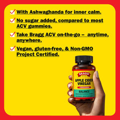 Bragg Daily Balance label detail highlighting 750 mg acetic acid per serving.