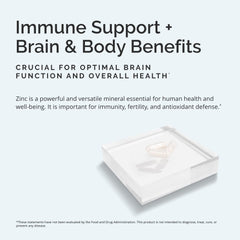 BrainMD Dr Amen Neuro Zinc label closeup showing gluten-free ingredients