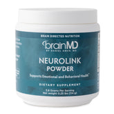 BrainMD NeuroLink powder tub front view for memory and focus support.