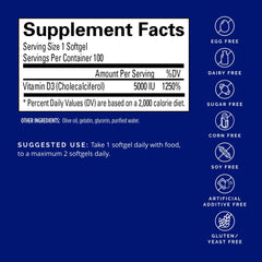 BrainMD Vitamin D3 softgels close-up showing easy-to-swallow capsules.