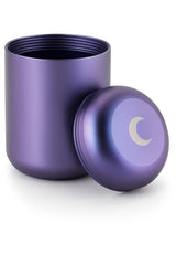 Brando Moon metal pill container with airtight lid guarding pills on the go.