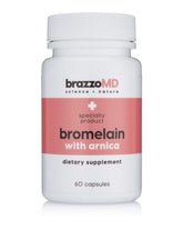 BrazzoMD bromelain bottle highlighting pineapple extract for recovery support