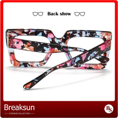 Breaksun big-frame computer eyewear for office use and comfort.