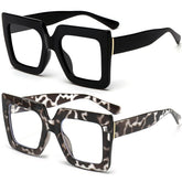 Gafas Breaksun con lentes de luz azul para pantallas, marco negro grande para pantallas.