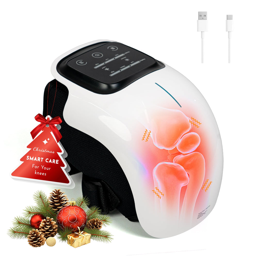 Brenzo knee massager with cordless design enables on-the-go relief.