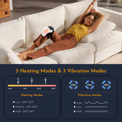 Brenzo knee massager with LED touchscreen provides quick, intuitive control.