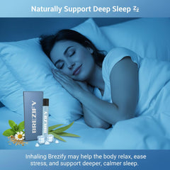 Brezify Vital Calm bottle with soothing herbal tones for a mid-day reset.
