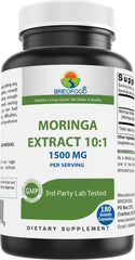 Brieofood Moringa bottle front showing a premium green supplement