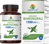 Brieofood Organic Bhringraj bottle showing plant-based wellness for daily routine