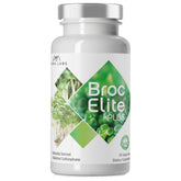 BrocElite Plus bottle displaying stabilized sulforaphane from broccoli for daily wellness.