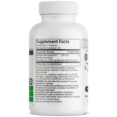 Bronson Bacopa bottle label close-up showing quality and transparency.