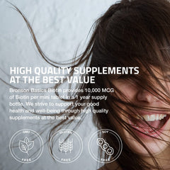 Bronson Biotin label details for transparent nutrition facts