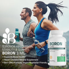 Bronson Boron supplement facts panel shows non-GMO gluten-free soy-free