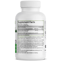 Bronson Cinnamon Plus Picolinate packaging close-up highlights non-GMO formula