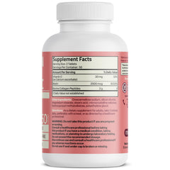 Bronson Collagen Peptides 3000mg tablets close-up showing daily dose