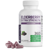 Bronson Elderberry Extra Strength bottle highlighting a potent 3000 mg equivalent for immune support