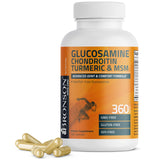 Bronson glucosamine chondroitin turmeric msm bottle promoting joint comfort.