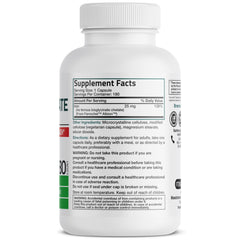 Bronson Iron Bisglycinate 25 mg capsule image, highly absorbable iron support.