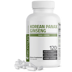 Bronson Korean Panax Ginseng bottle for daily energy and vitality
