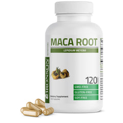 Bronson Maca Root bottle front highlighting traditional energy support