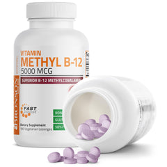 Bronson Methyl B12 5000 mcg supports brain function and energy.