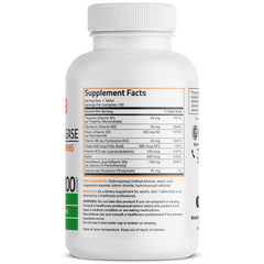 Bronson Super B Complex label close-up highlighting non-GMO and gluten-free status.
