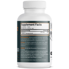 Bronson Vitamin K2 MK-7 label close-up highlighting 360-tablet supply
