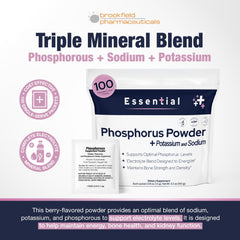 Brookfield Phosphorus measuring scoop beside the box for precise portions.