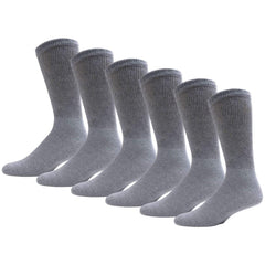 Brooklyn Socks big-tall diabetic cotton crew gray pack shot shows six-pair value set for all-day wear